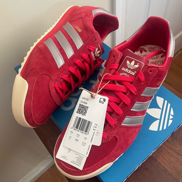 Adidas Guam Active Maroon Tech Silver Met / Size 10 Men’s - Picture 3 of 10